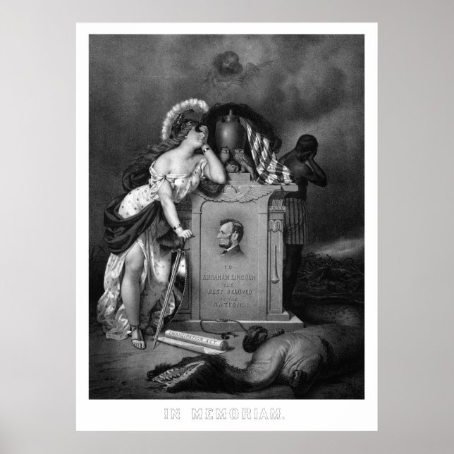 Póster Abraham Lincoln — En Memoriam (Frente)