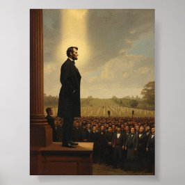 Póster Abraham Lincoln entregando la dirección de Gettysb