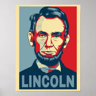 Póster Abraham Lincoln Estilo de esperanza del presidente