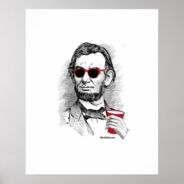 Póster Abraham Lincoln Fiesta Animal (Frente)