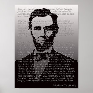 Póster Abraham Lincoln Gettysburg Dirección Poster Retrat