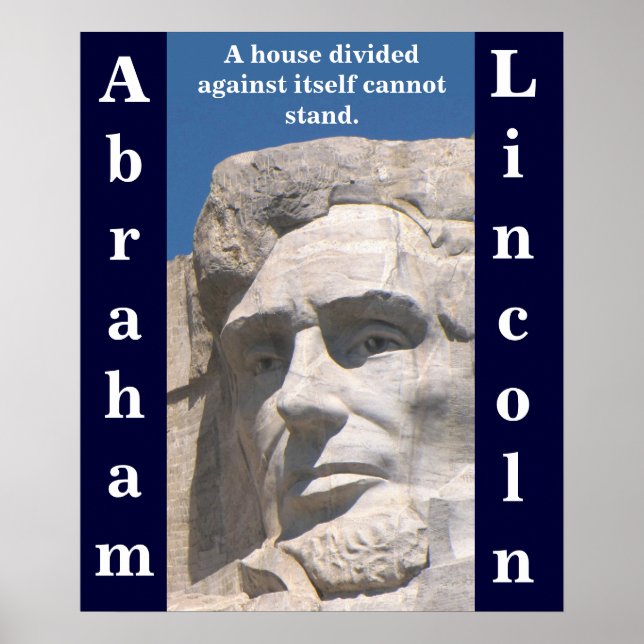 Póster Abraham Lincoln House Divided Poster (Frente)