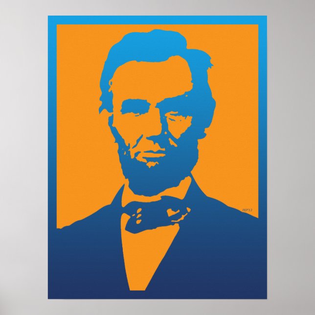 Póster Abraham Lincoln Pop Art (Frente)