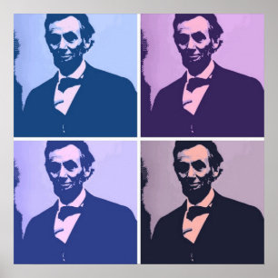 Póster Abraham Lincoln Pop Art