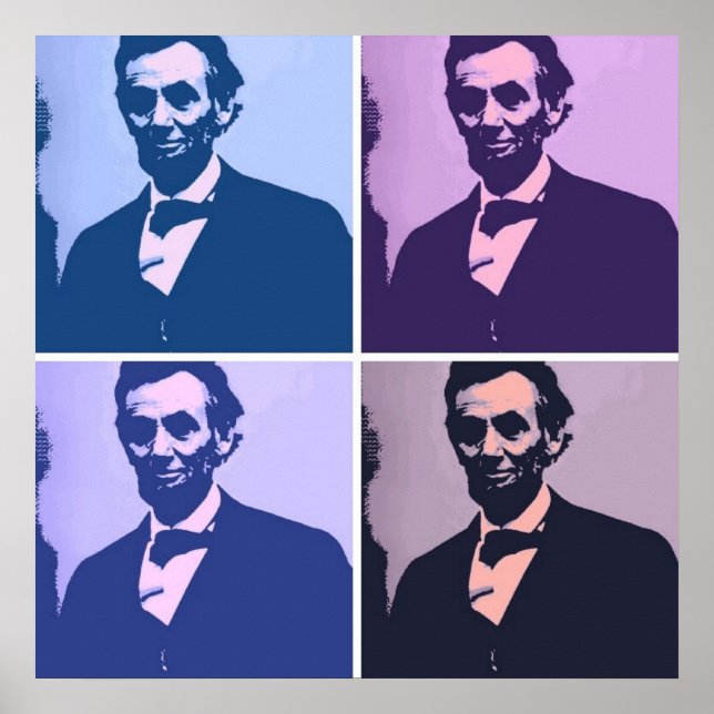 Póster Abraham Lincoln Pop Art (Frente)