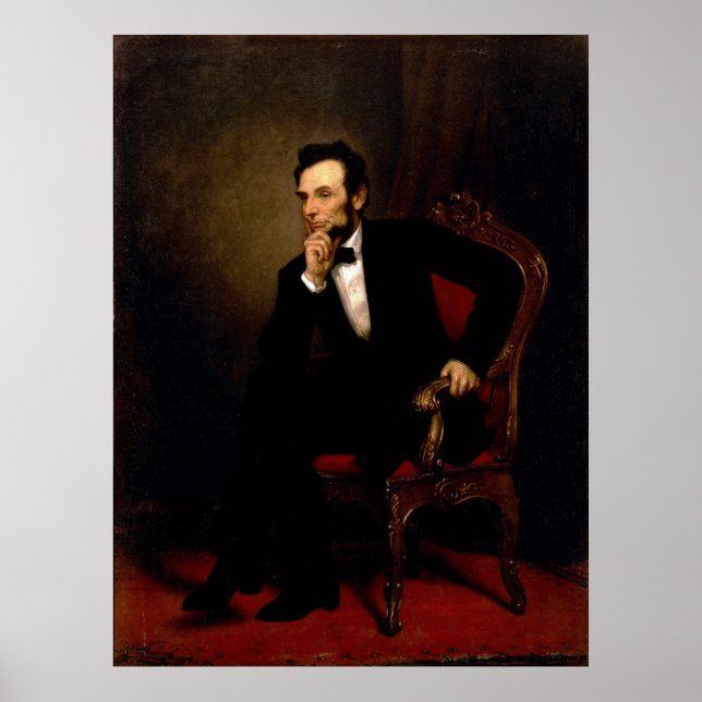 Póster Abraham Lincoln por George Peter Healy (Frente)
