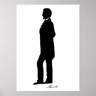 Póster Abraham Lincoln Silhouette