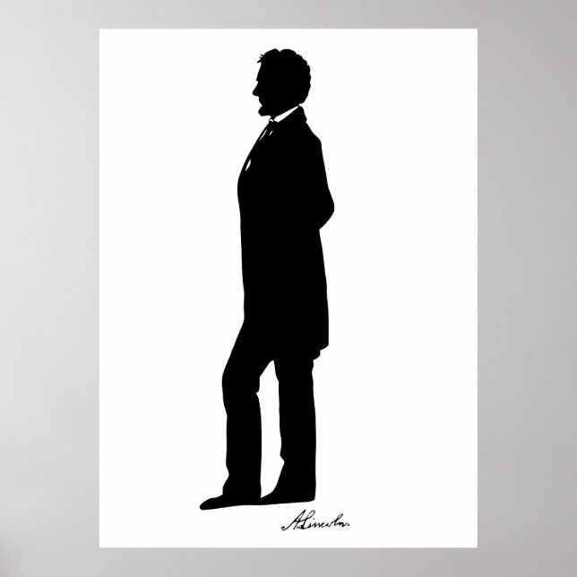 Póster Abraham Lincoln Silhouette (Frente)