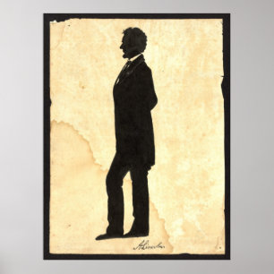 Póster Abraham Lincoln Silhouette 1860