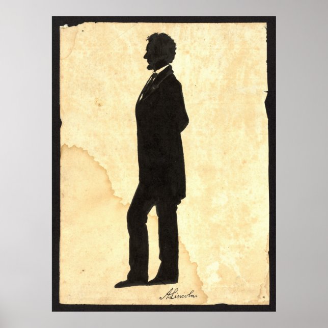 Póster Abraham Lincoln Silhouette 1860 (Frente)