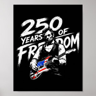 Póster Abraham Lincoln tocando la guitarra el 4 de julio