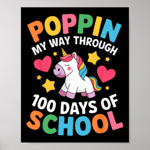 Póster Abrar mi camino a través de 100 días de diversión 