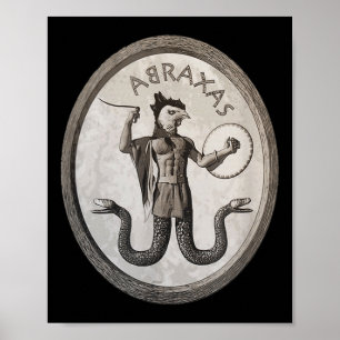 Póster Abraxas Símbolo gnico esotéico Occult Pagan Ritua