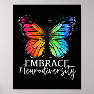 Póster Abraza la Diversidad Neurodiversidad Mariposa Arco