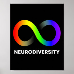 Póster Abraza la Neurodiversidad Autismo Tdah Tea Infinit