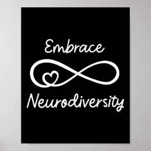 Póster Abraza la Neurodiversidad Conciencia del Autismo P