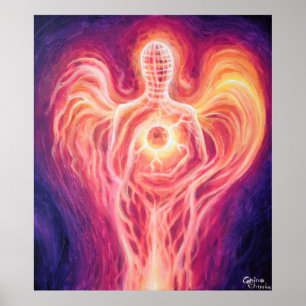 Póster Abrazando el sol interno