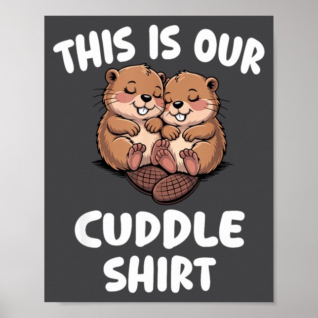 Póster Abrazar Lindo Para Parejas Divertido Romántico  (Frente)
