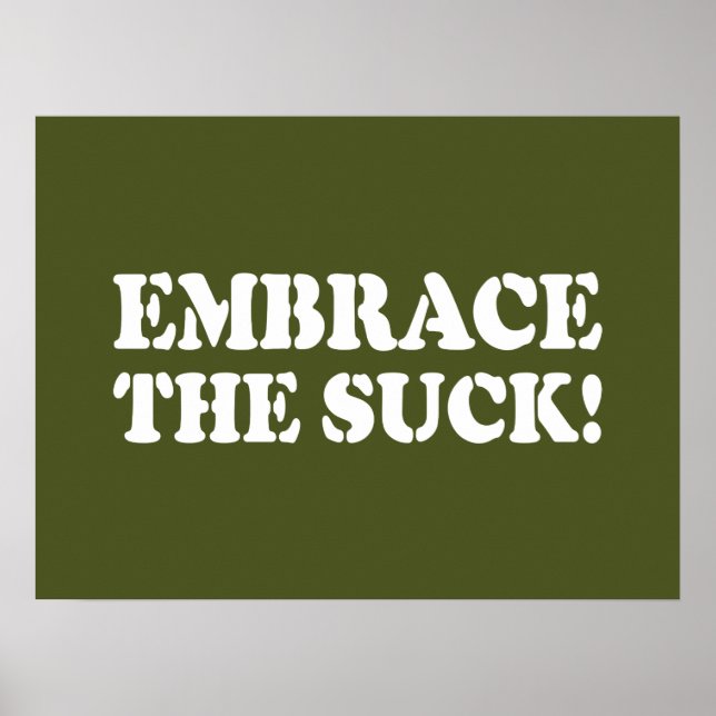 PÓSTER ¡ABRAZCA EL SUCK! (Frente)