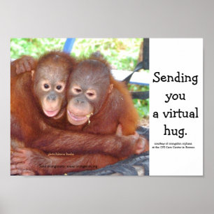 Póster Abrazo: abrazos virtuales