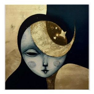 Póster Abrazo celeste