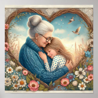 Póster Abrazo de abuela especial