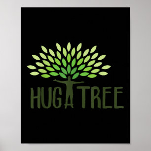 Póster Abrazo De Árbol - Bloguero De Árbol, Día De La Tie