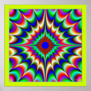 Póster Abrazo de color brillante