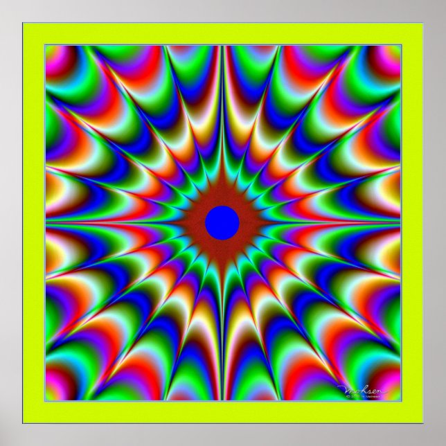 Póster Abrazo de color brillante (Frente)