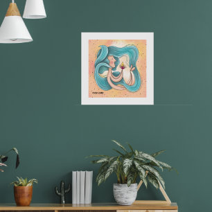 Póster Abrazo de la luz - Poster del Ilustracion original