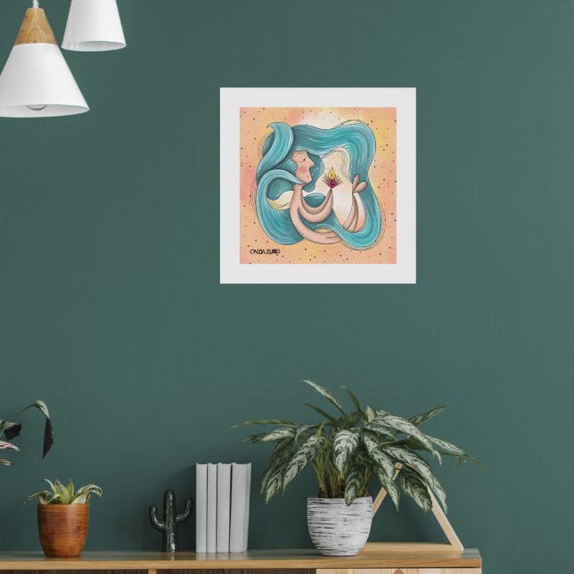 Póster Abrazo de la luz - Poster del Ilustracion original (Salón 1)