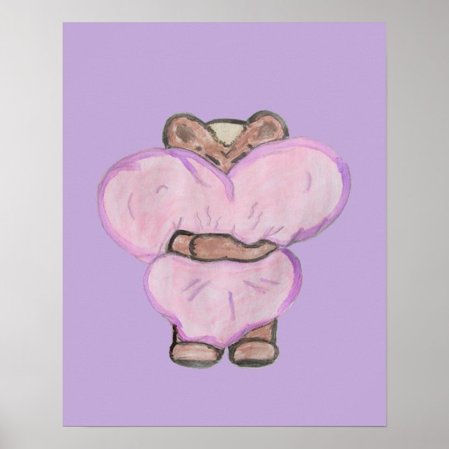 Póster Abrazo De Oso Grande. (Frente)