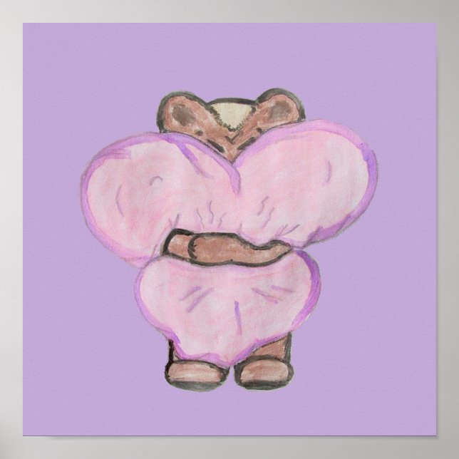 Póster Abrazo De Oso Grande. (Frente)