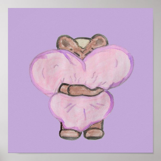 Póster Abrazo De Oso Grande. (Frente)