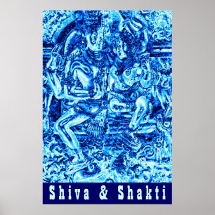 Póster Abrazo de Shiva y Shakti