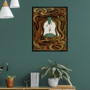 Póster Abrazo eterno: 'El beso' de Peter Behrens