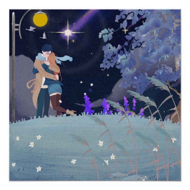 Póster Abrazo nocturno (Anverso)