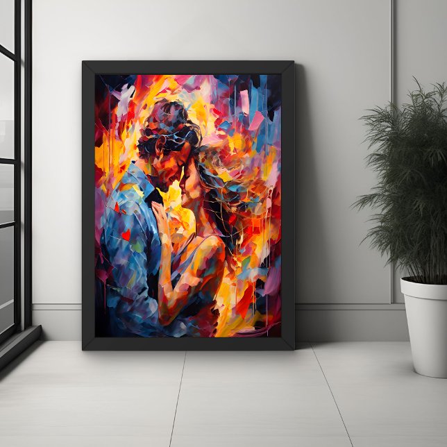 Póster Abrazo Romántico Expresionismo Abstracto  (Subido por el creador)