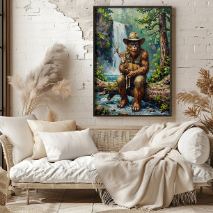 Póster Abrazo salvaje: Sasquatch y el venado joven