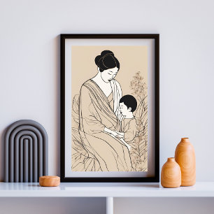 Póster Abrazo Silencioso de Madre