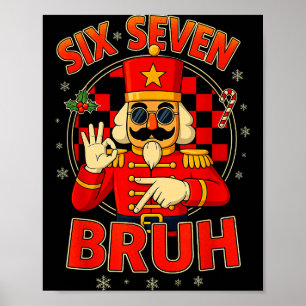 Póster Abrazo Six Seven Bruh Cascanueces Navidad 67 Meme