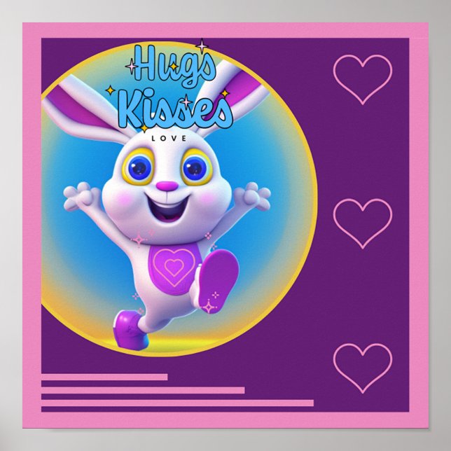 Póster Abrazos Besos y Pared de Amor (Frente)