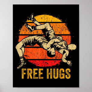 Póster Abrazos de Lucha Divertidos Mama Lucha Hombres Chi