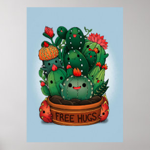 Póster Abrazos gratuitos exitosos