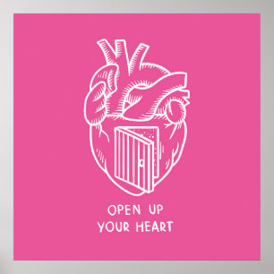 Póster Abre tu corazón