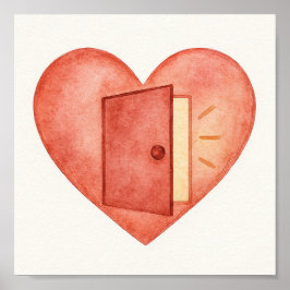 Póster Abre tu corazón