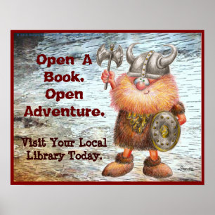 Póster Abre Un Libro. Aventura abierta.