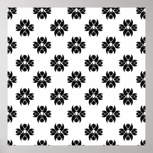 Póster Abreviado ornamento sin costura, arabesco, árabe (Frente)