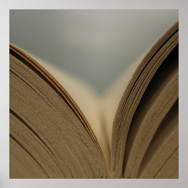 Póster Abrir Poster de páginas de libros (Frente)