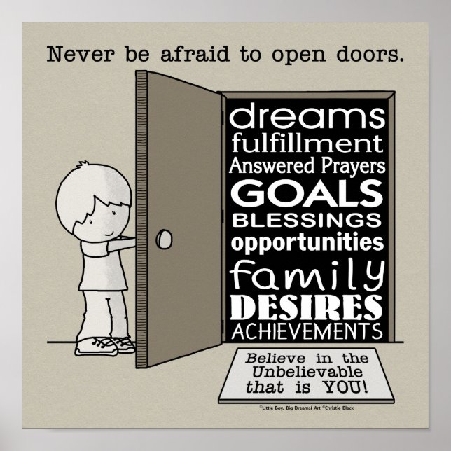 Póster Abrir puertas (Frente)